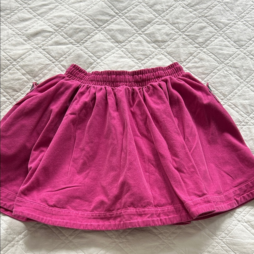 Mini Boden Fuchsia Skirt with Floral Embroidery - Picture 5 of 5